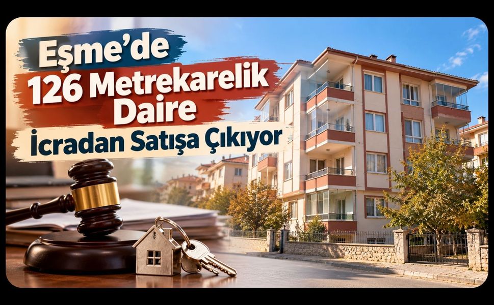 Eşme’de 126 Metrekarelik Daire İcradan Satışa Çıkıyor