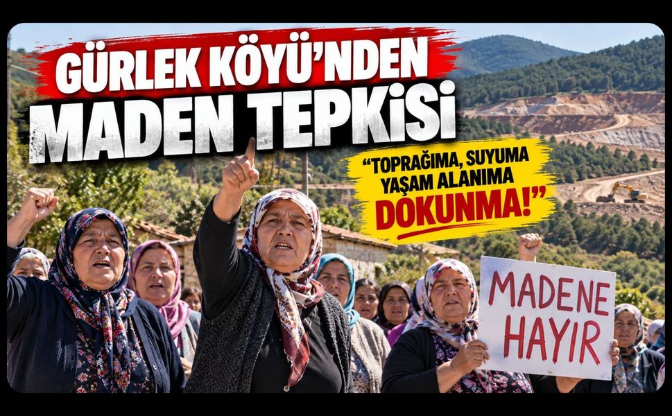 Gürlek Köyü'nden Maden Tepkisi! “Toprağıma, Suyuma, Yaşam Alanıma Dokunma!”
