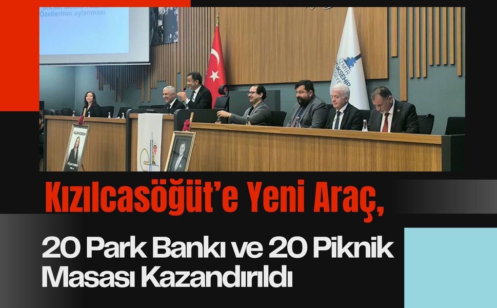 Kızılcasöğüt’e Yeni Araç, 20 Park Bankı ve 20 Piknik Masası Kazandırıldı