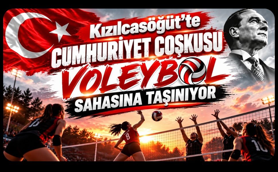 Kızılcasöğüt’te Cumhuriyet Coşkusu Voleybol Sahasına Taşınıyor