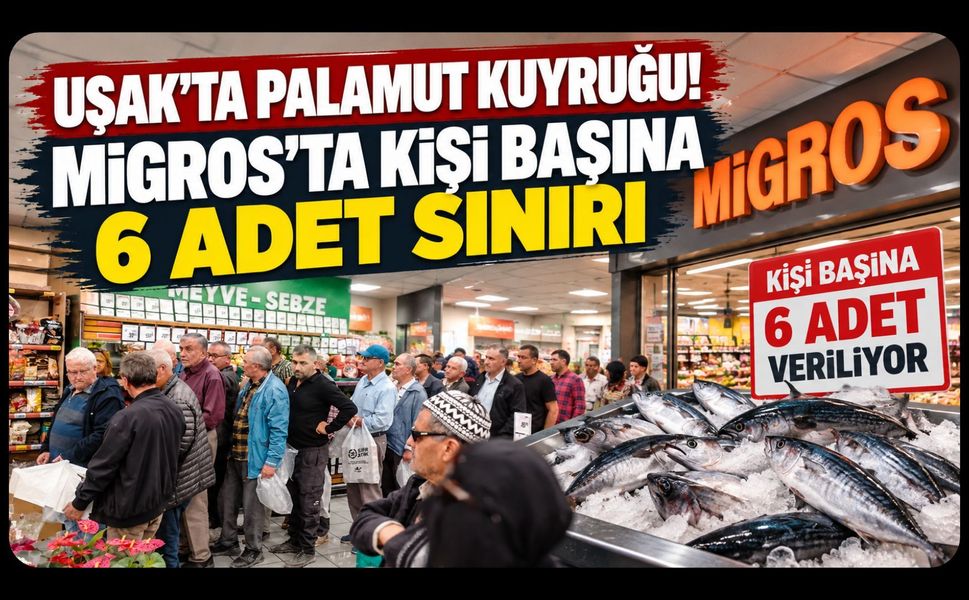 Uşak'ta Palamut Kuyruğu! Migros'ta Kişi Başına 6 Adet Sınırı