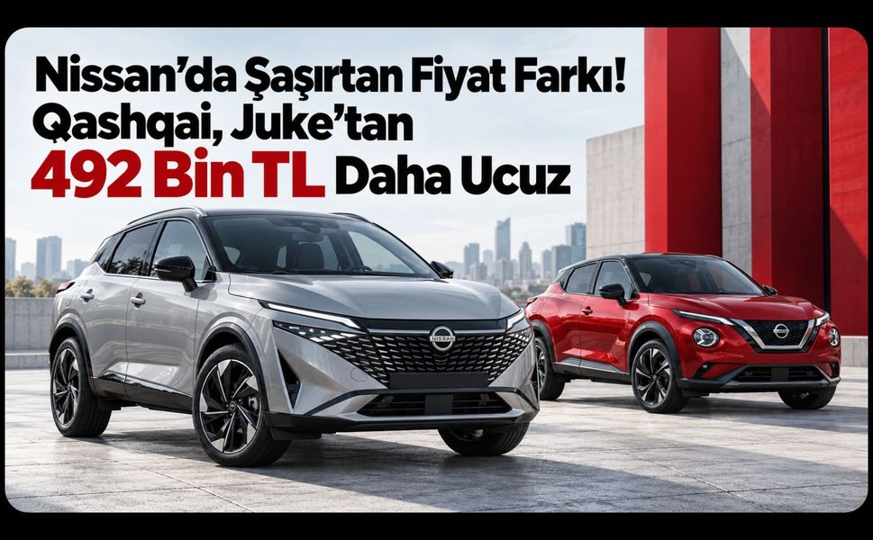 Nissan’da Şaşırtan Fiyat Farkı! Qashqai, Juke’tan 492 Bin TL Daha Ucuz