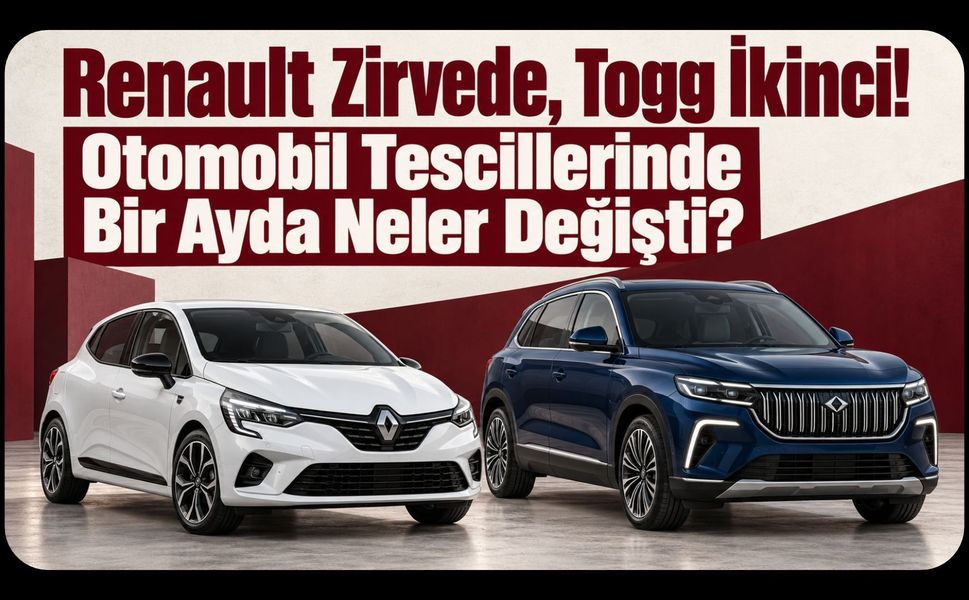 Renault Zirvede, Togg İkinci! Otomobil Tescillerinde Bir Ayda Neler Değişti?