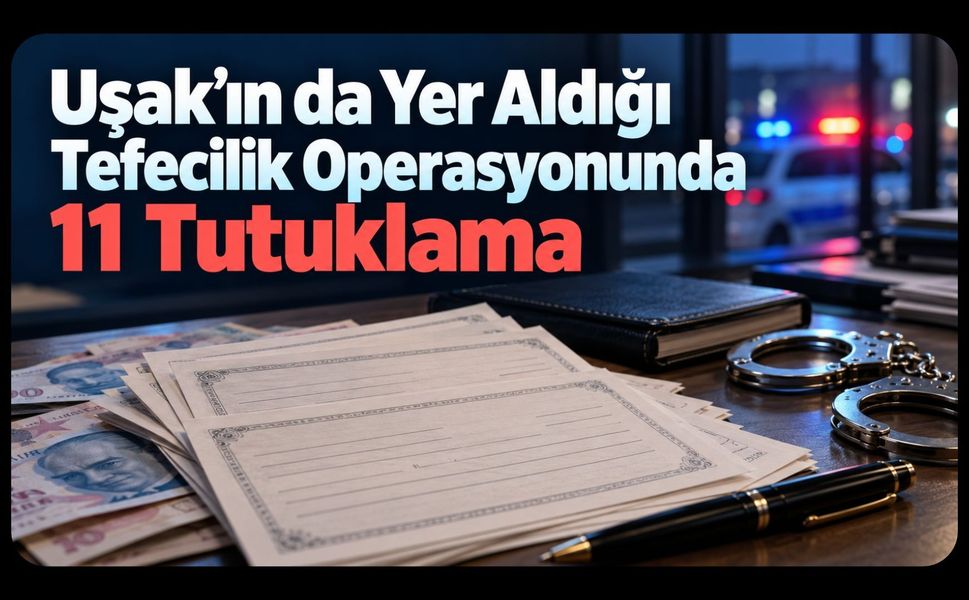 Uşak’ın da Yer Aldığı Tefecilik Operasyonunda 11 Tutuklama