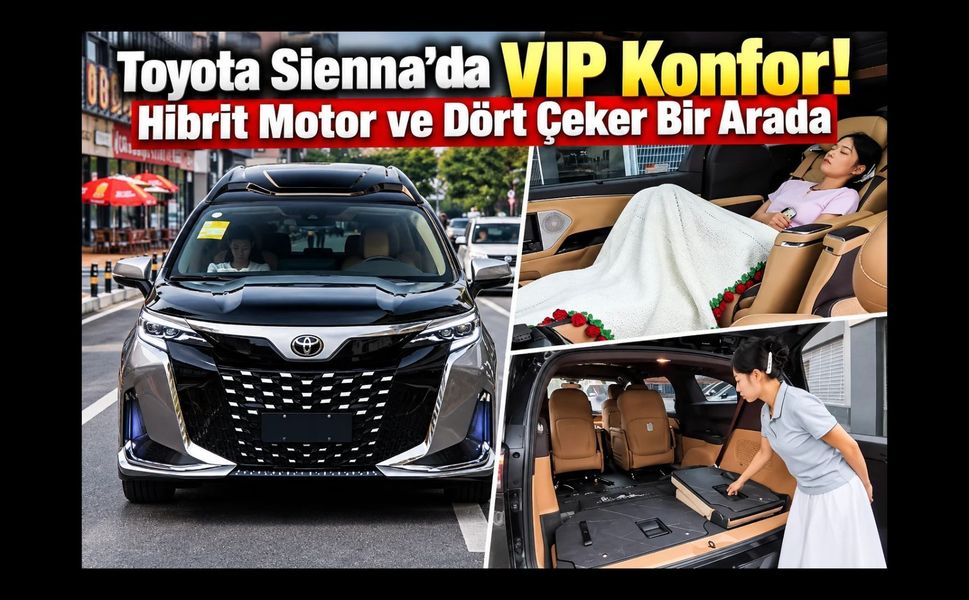 Toyota Sienna’da VIP Konfor! Hibrit Motor ve Dört Çeker Bir Arada