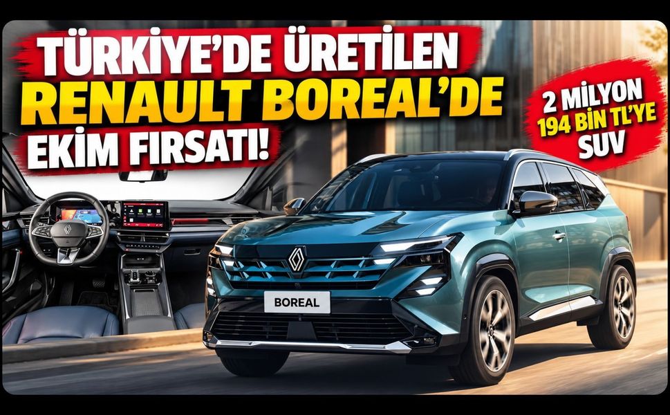Türkiye'de Üretilen Renault Boreal'de Ekim Fırsatı! 2 Milyon 194 Bin TL'ye SUV