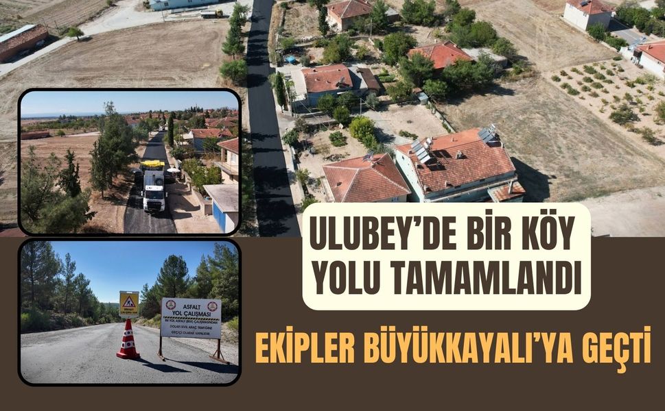 Ulubey’de Bir Köy Yolu Tamamlandı, Ekipler Büyükkayalı’ya Geçti