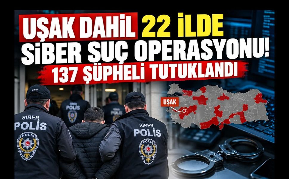 Uşak Dahil 22 İlde Siber Suç Operasyonu! 137 Şüpheli Tutuklandı