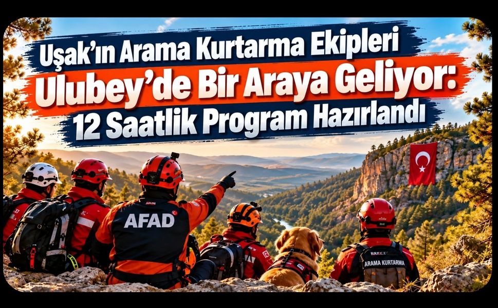 Uşak’ın Arama Kurtarma Ekipleri Ulubey’de Bir Araya Geliyor: 12 Saatlik Program Hazırlandı