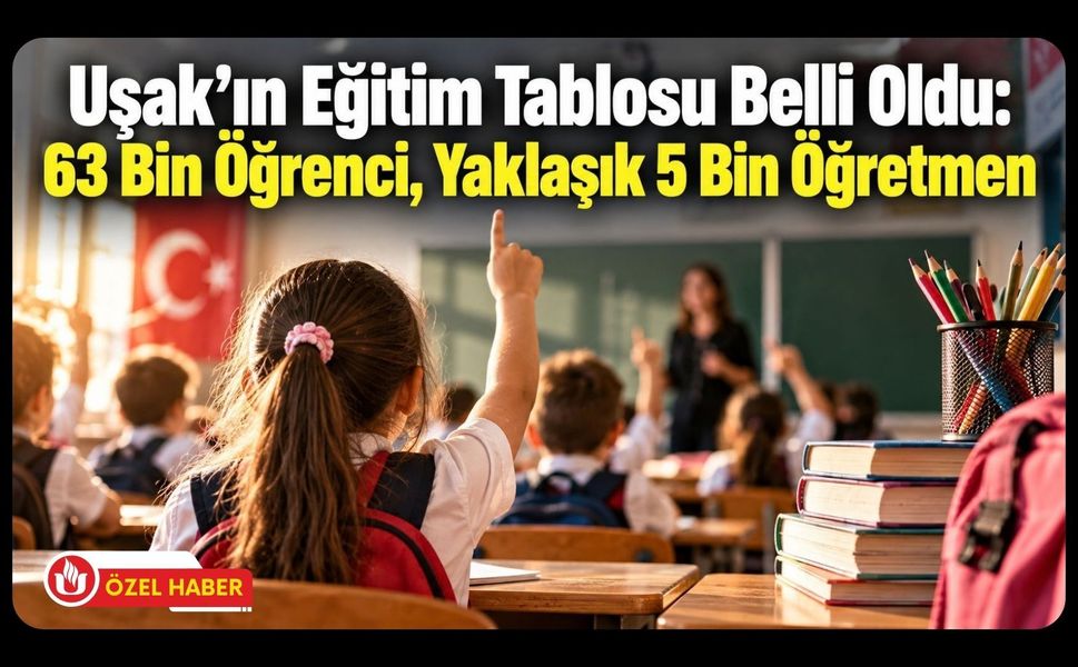 Uşak’ın Eğitim Tablosu Belli Oldu, 63 Bin Öğrenci, Yaklaşık 5 Bin Öğretmen