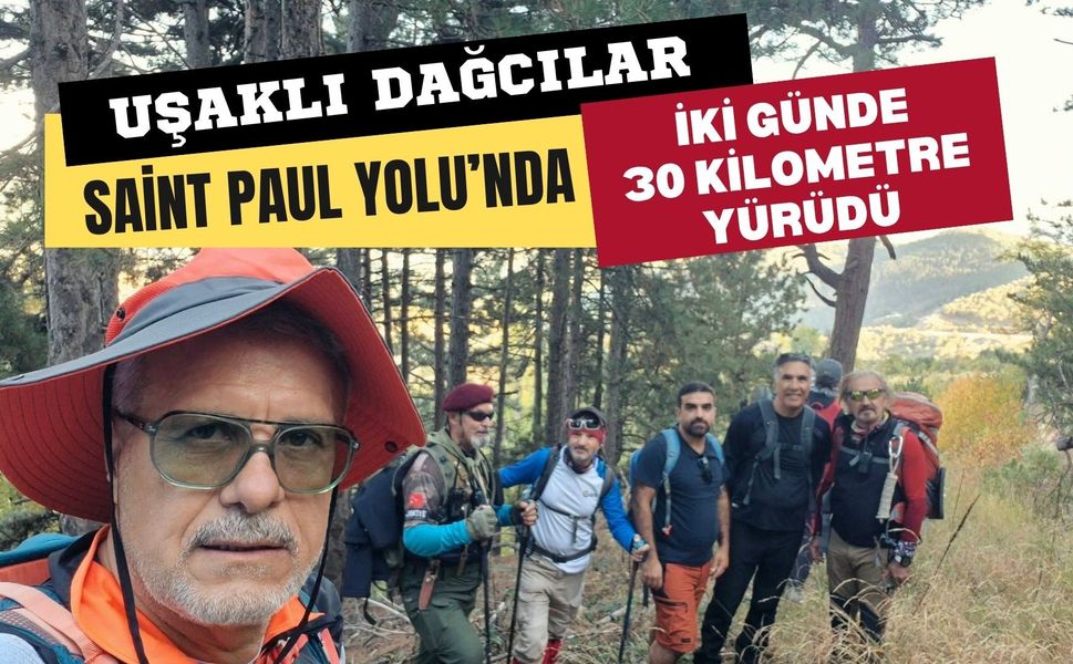 Uşaklı Dağcılar Saint Paul Yolu’nda İki Günde 30 Kilometre Yürüdü