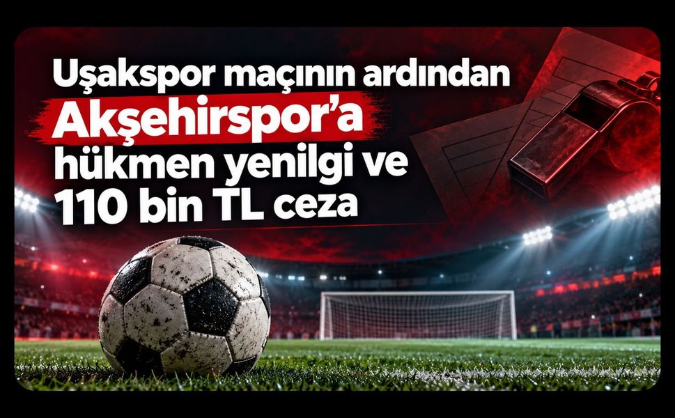 Uşakspor maçının ardından Akşehirspor’a hükmen yenilgi ve 110 bin TL ceza