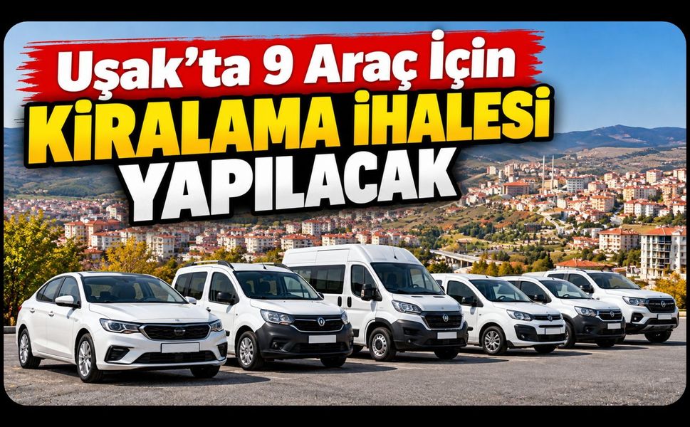 Uşak’ta 9 Araç İçin Kiralama İhalesi Yapılacak