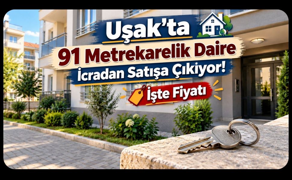 Uşak'ta 91 Metrekarelik Daire İcradan Satışa Çıkıyor! İşte Fiyatı