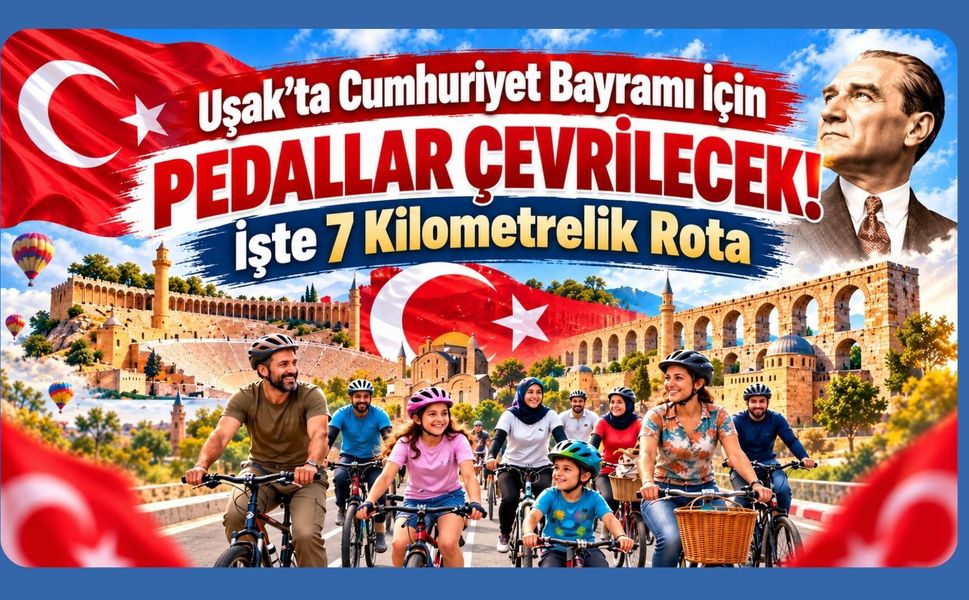 Uşak’ta Cumhuriyet Bayramı İçin Pedallar Çevrilecek! İşte 7 Kilometrelik Rota