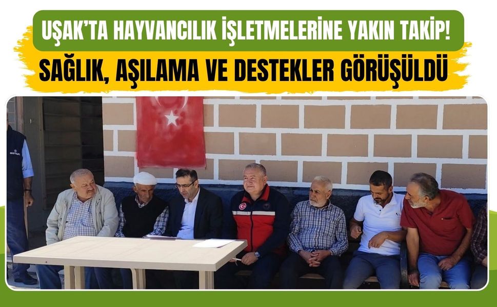 Uşak’ta Hayvancılık İşletmelerine Yakın Takip! Sağlık, Aşılama ve Destekler Görüşüldü