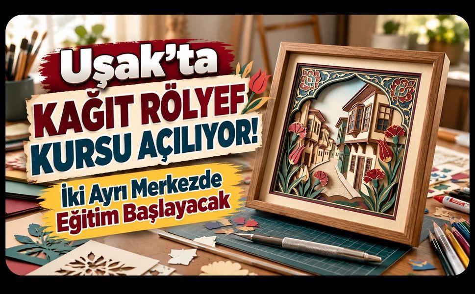 Uşak’ta Kağıt Rölyef Kursu Açılıyor! İki Ayrı Merkezde Eğitim Başlayacak