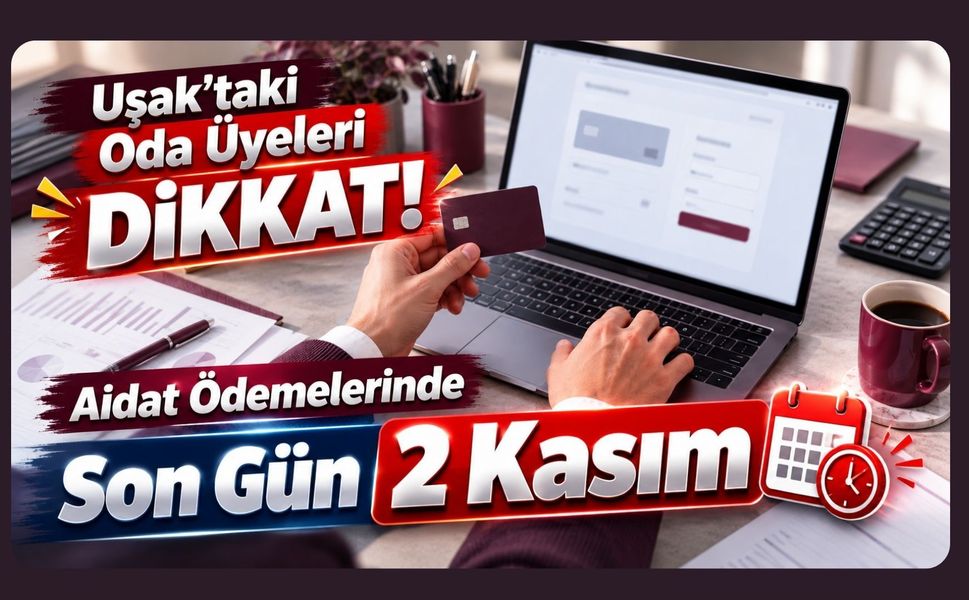 Uşak’taki Oda Üyeleri Dikkat! Aidat Ödemelerinde Son Gün 2 Kasım