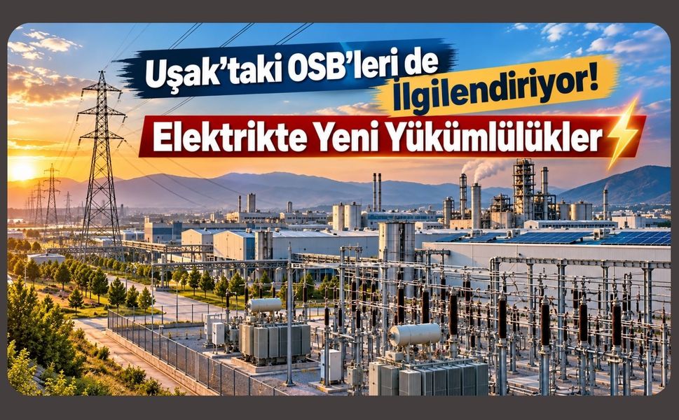 Uşak’taki OSB’leri de İlgilendiriyor! Elektrikte Yeni Yükümlülükler