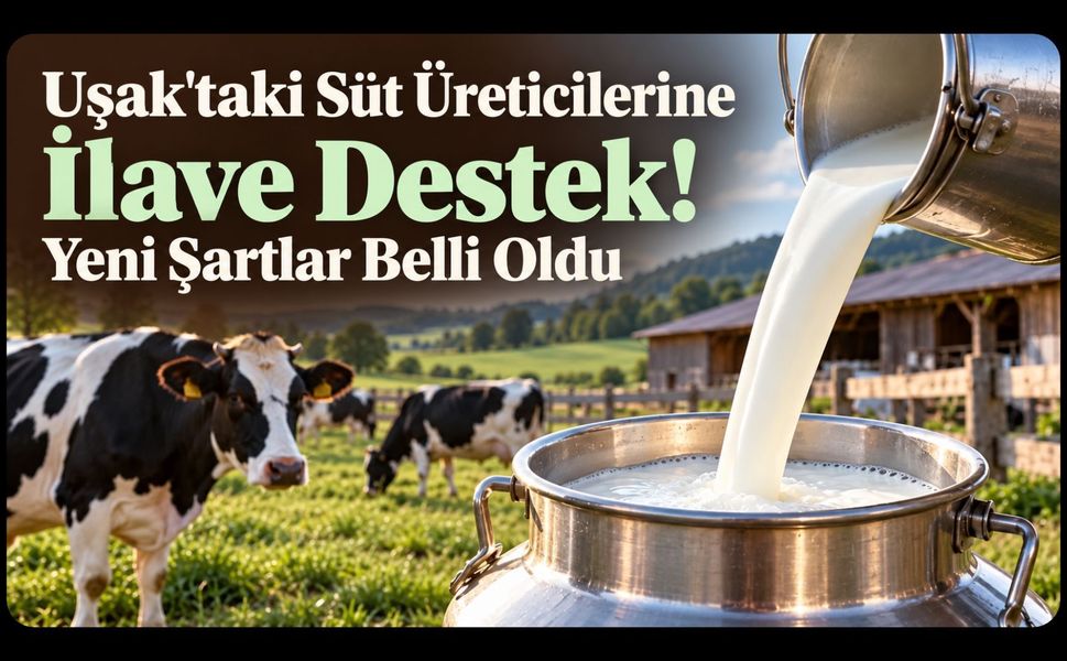 Uşak'taki Süt Üreticilerine İlave Destek! Yeni Şartlar Belli Oldu