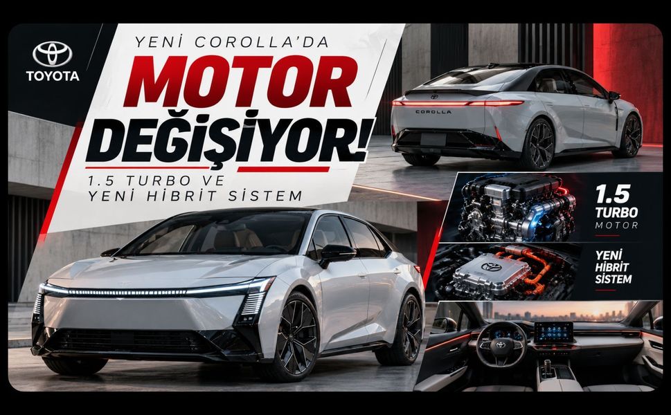 Yeni Corolla'da Motor Değişiyor! 1.5 Turbo Ve Yeni Hibrit Sistem