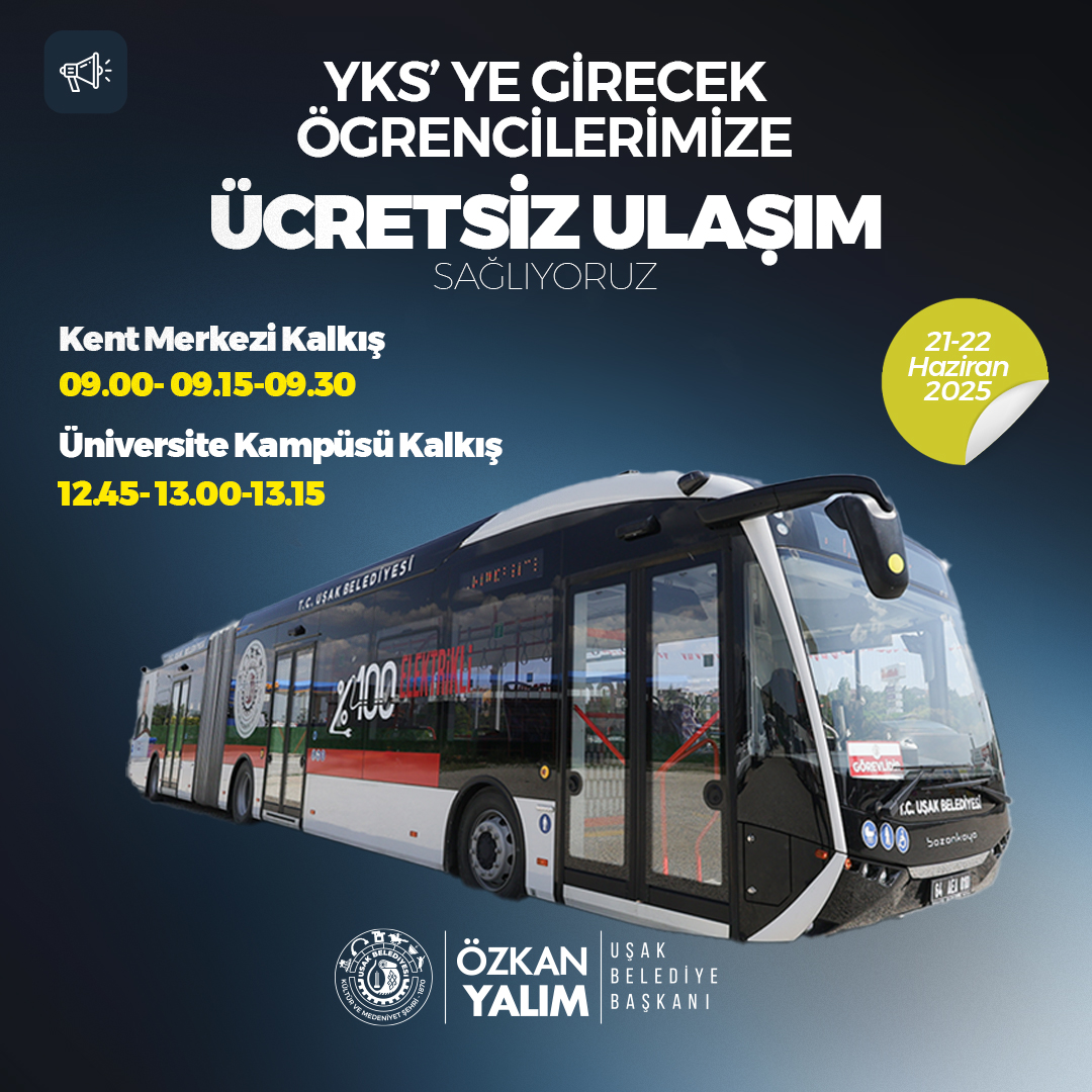 Öğrenci̇lere Ücretsi̇z Ulaşim!..