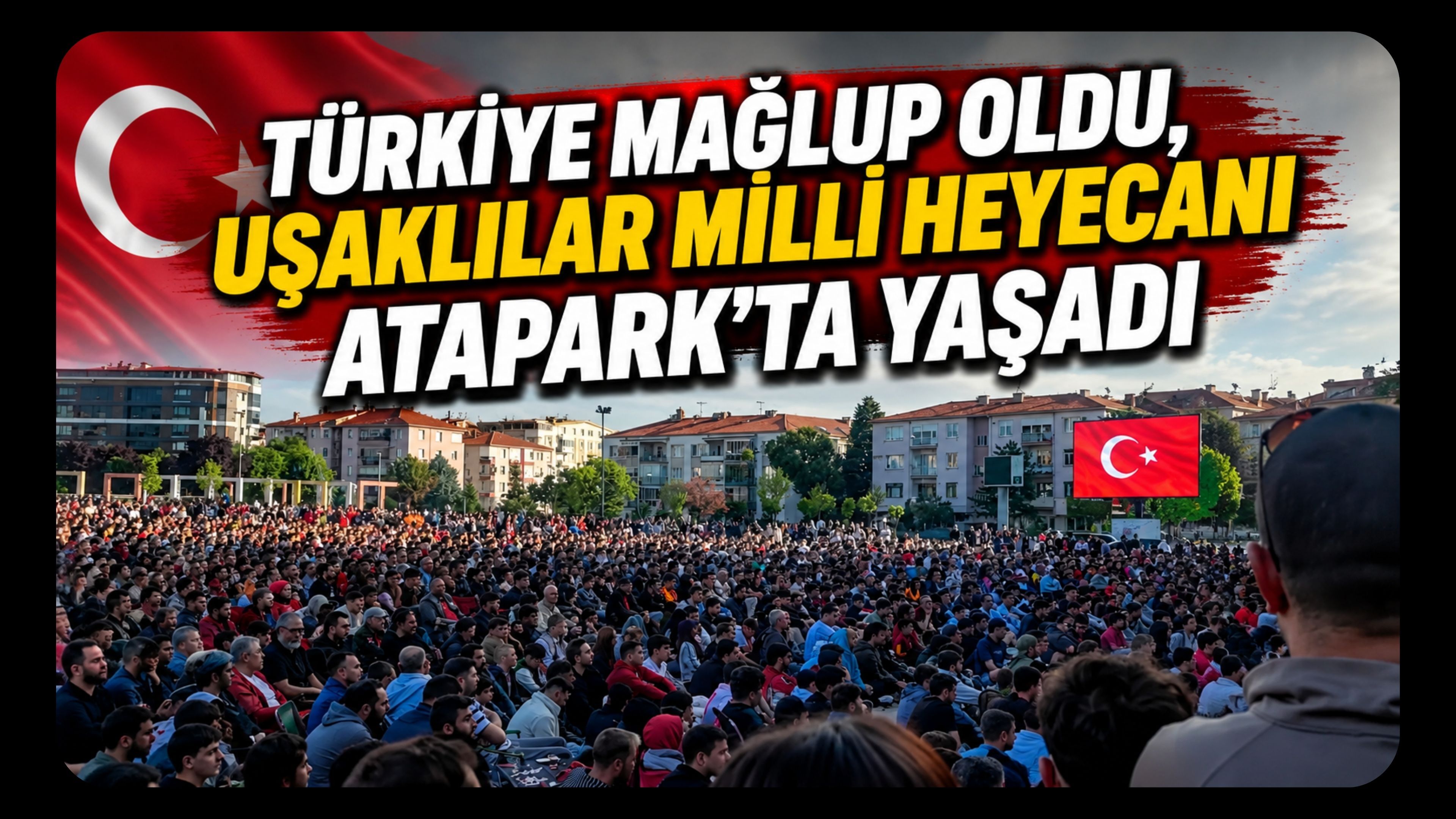 Uşaklılar Milli Heyecanı Atapark'ta Yaşadı.