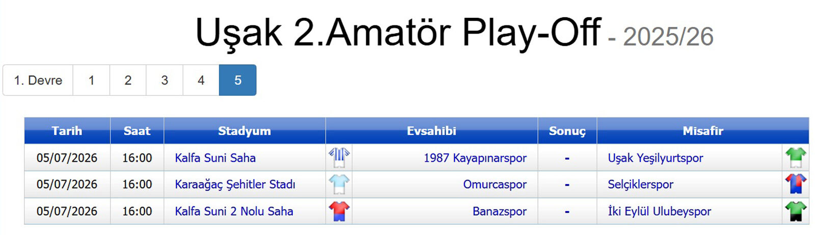 Maç Proğramı