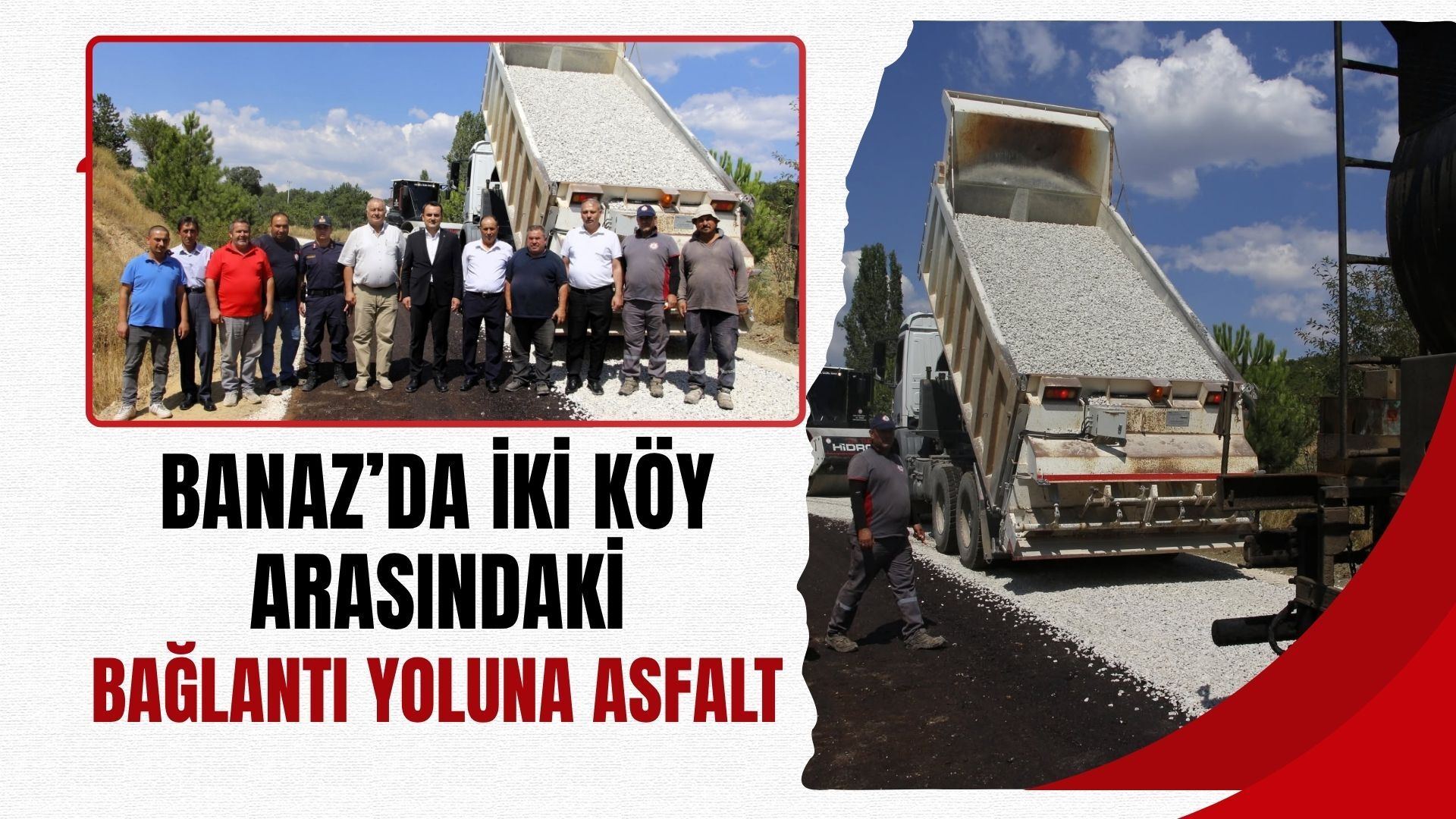 Banaz’da İki Köy Arasındaki Bağlantı Yoluna Asfalt