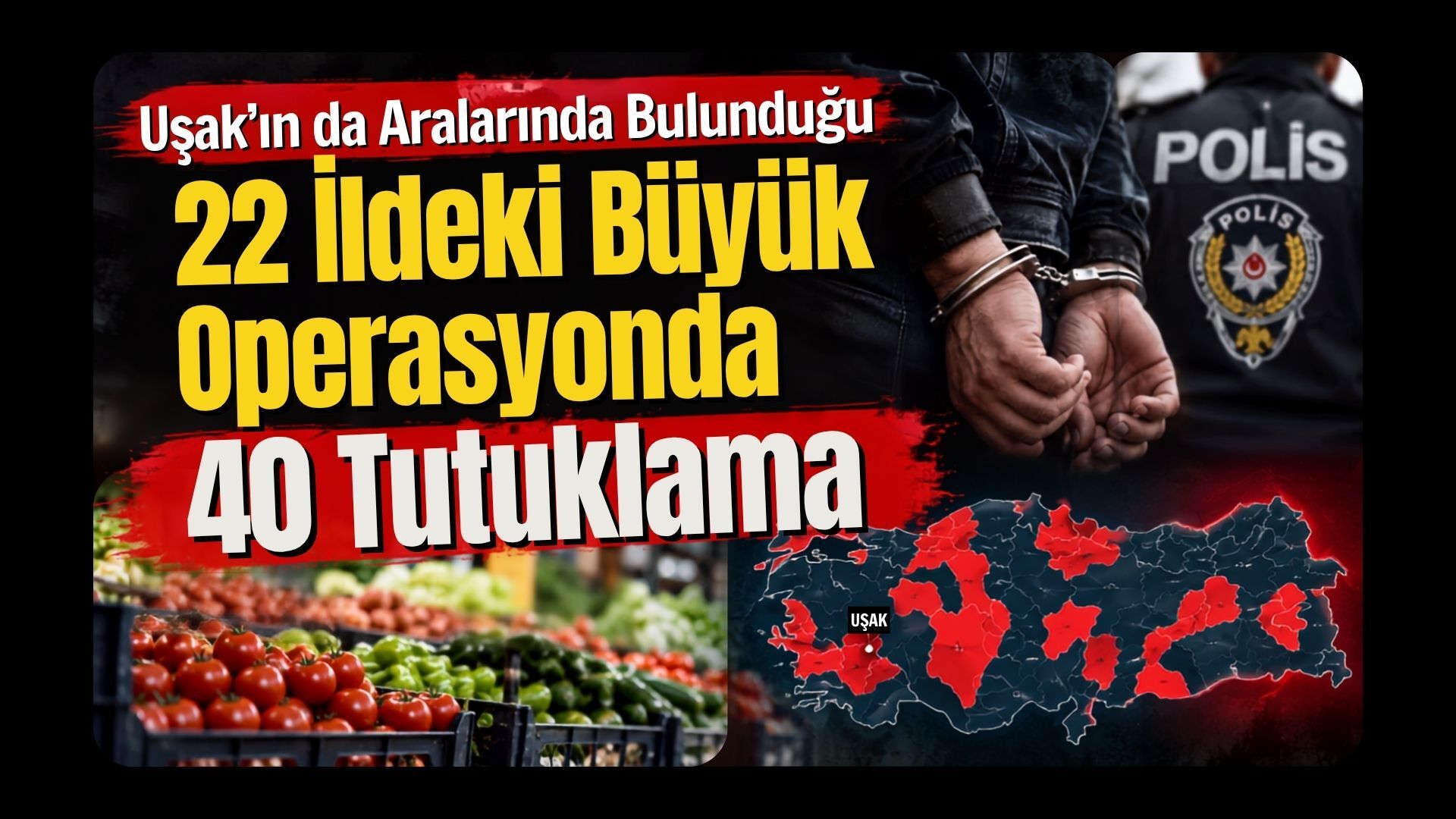 Uşak’ın da Aralarında Bulunduğu 22 İldeki Büyük Operasyonda 40 Tutuklama