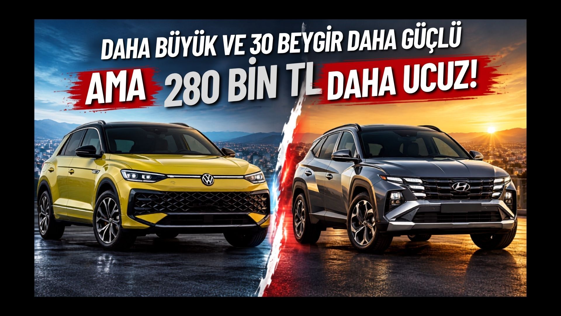 Daha Büyük ve 30 Beygir Daha Güçlü Ama 280 Bin TL Daha Ucuz! T-Roc ile Tucson Karşı Karşıya