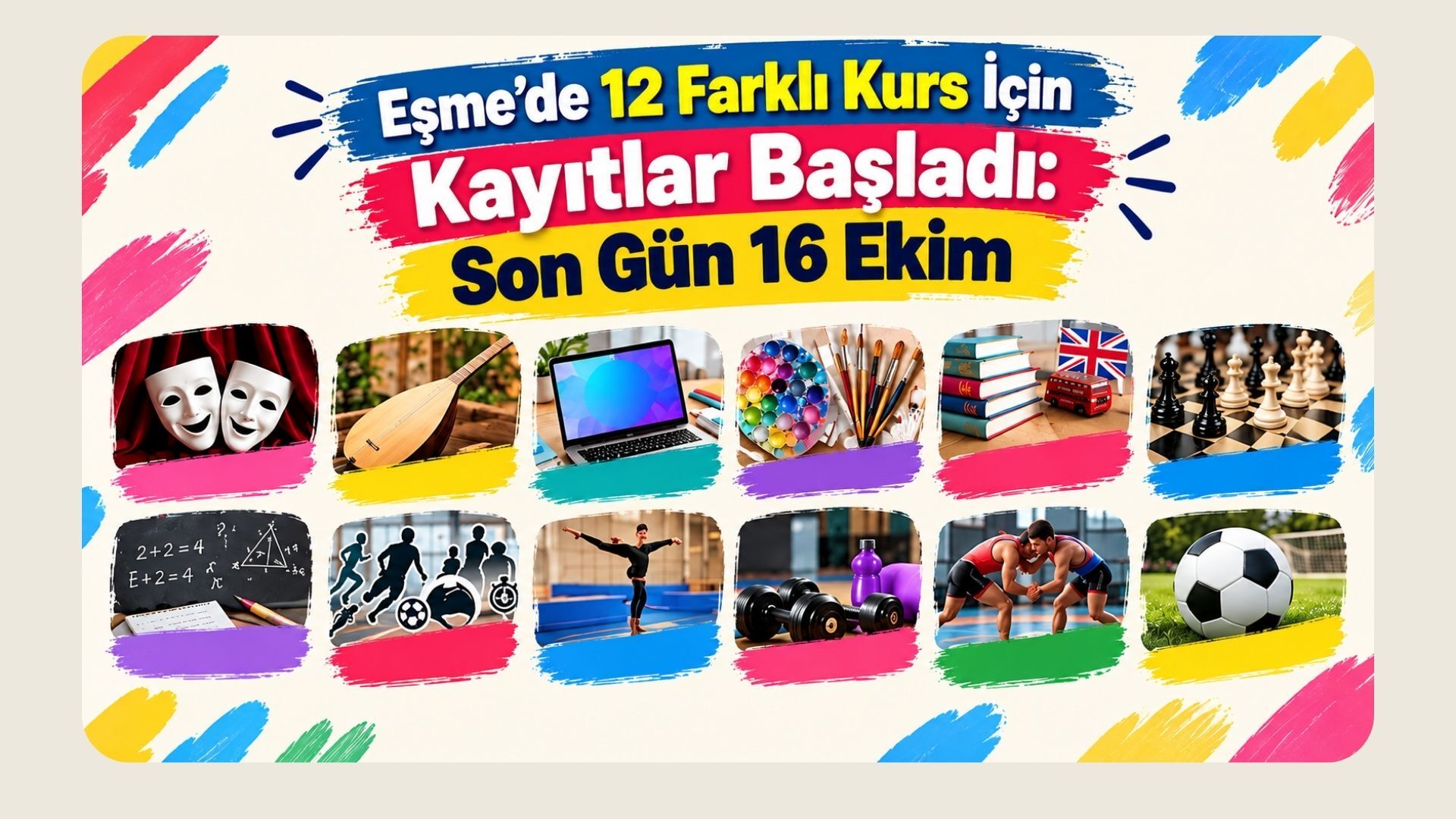 Eşme’de 12 Farklı Kurs İçin Kayıtlar Başladı: Son Gün 16 Ekim