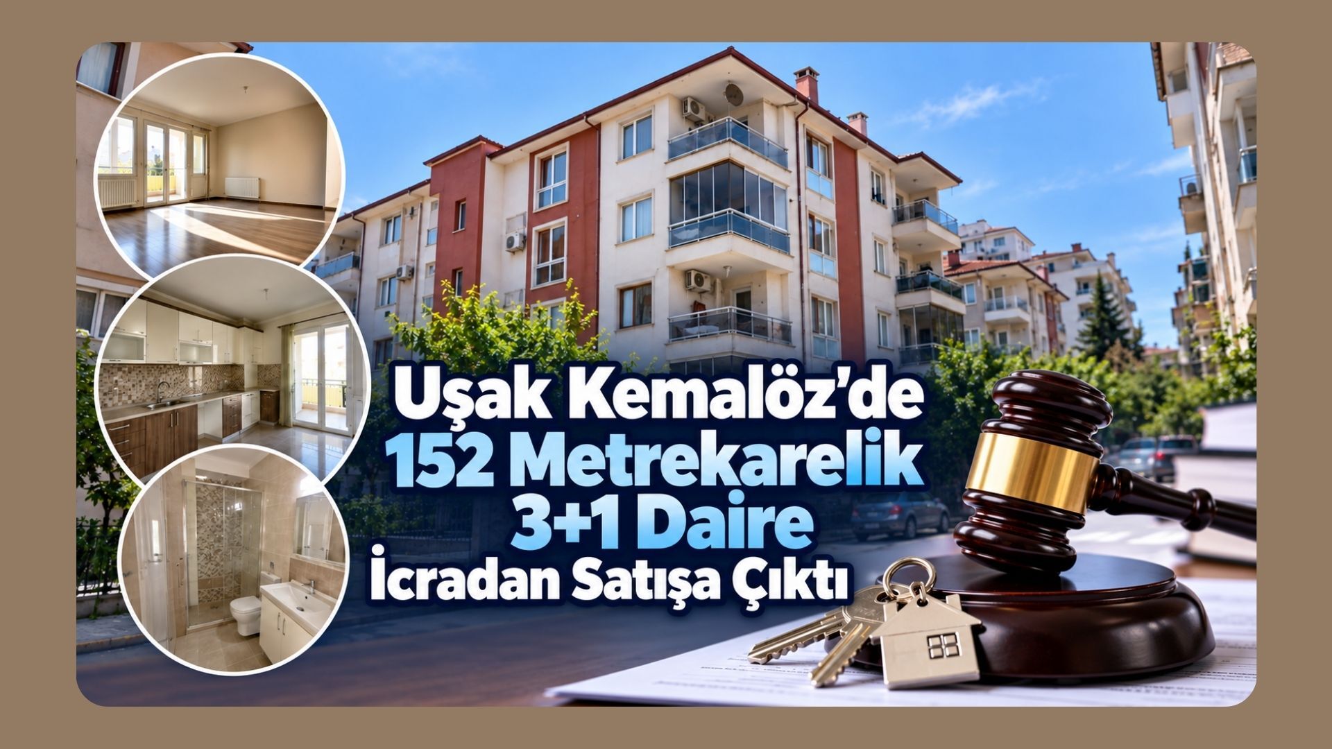 Uşak Kemalöz’de 152 Metrekarelik 3+1 Daire İcradan Satışa Çıktı