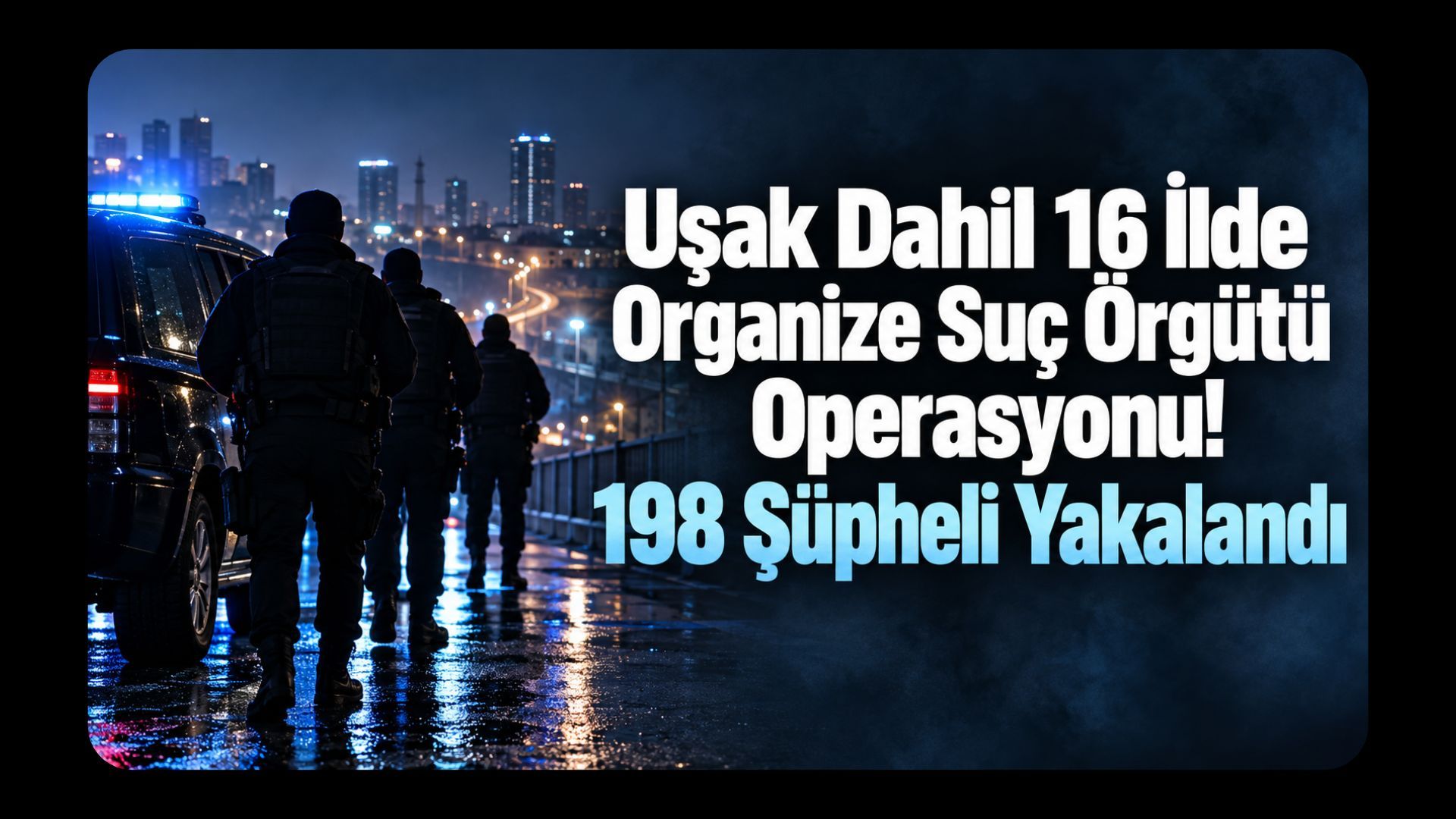 Uşak Dahil 16 İlde Organize Suç Örgütü Operasyonu! 198 Şüpheli Yakalandı