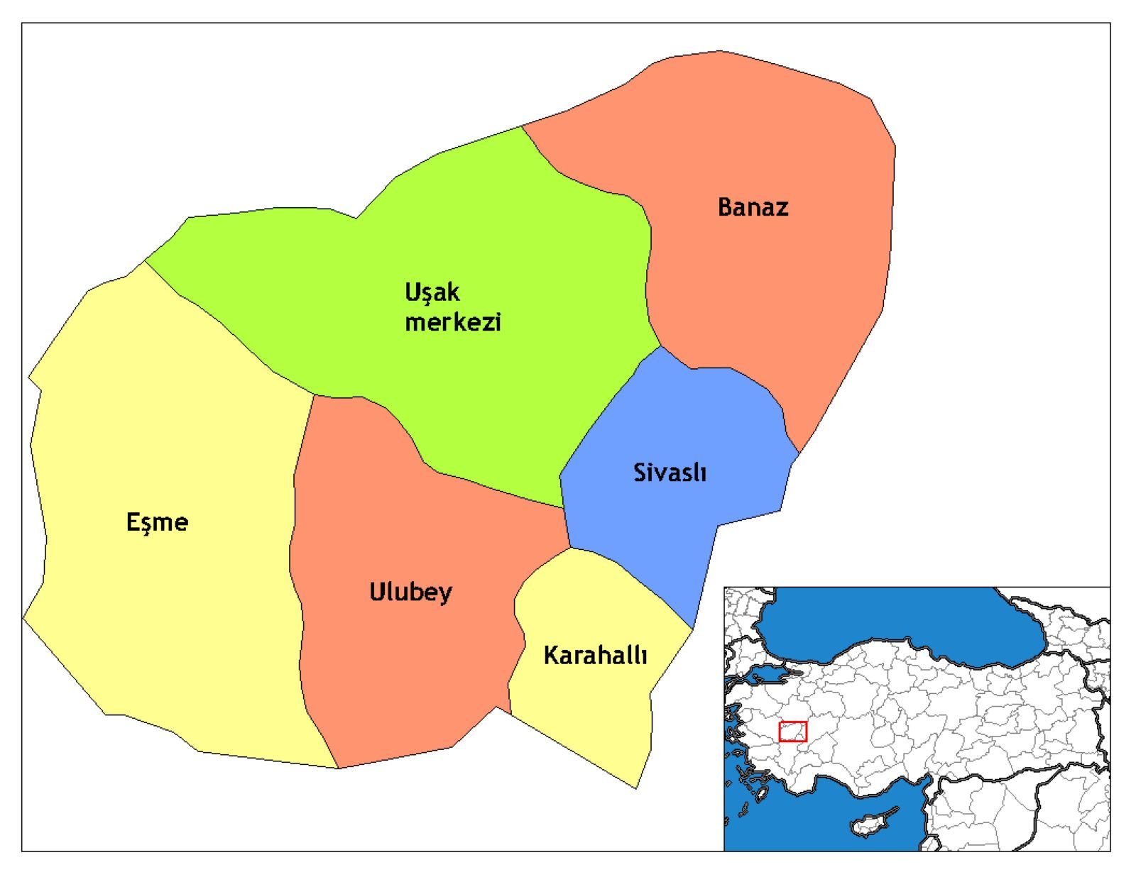 Uşak Districts