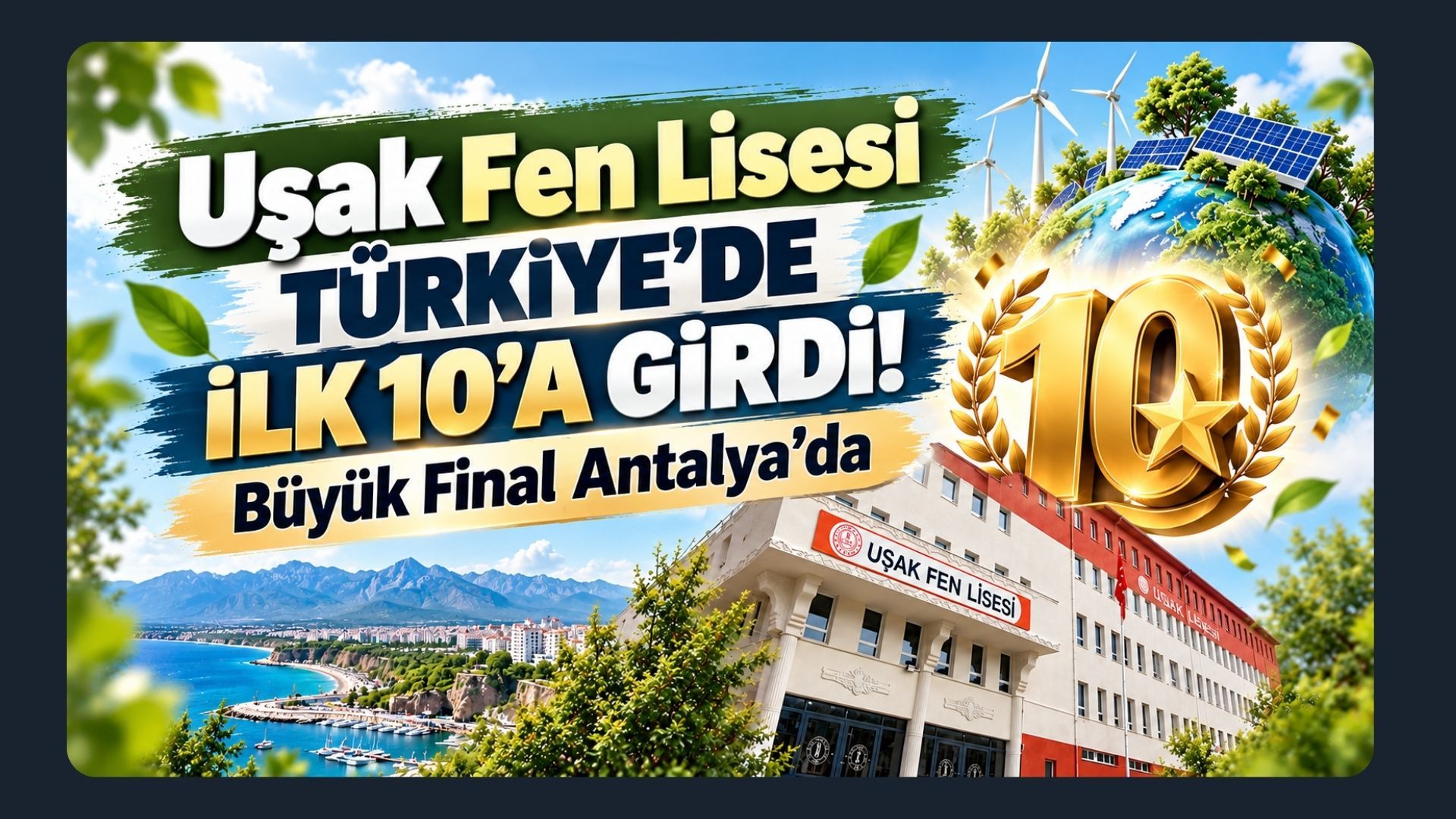 Uşak Fen Lisesi Türkiye’de İlk 10’a Girdi! Büyük Final Antalya’da
