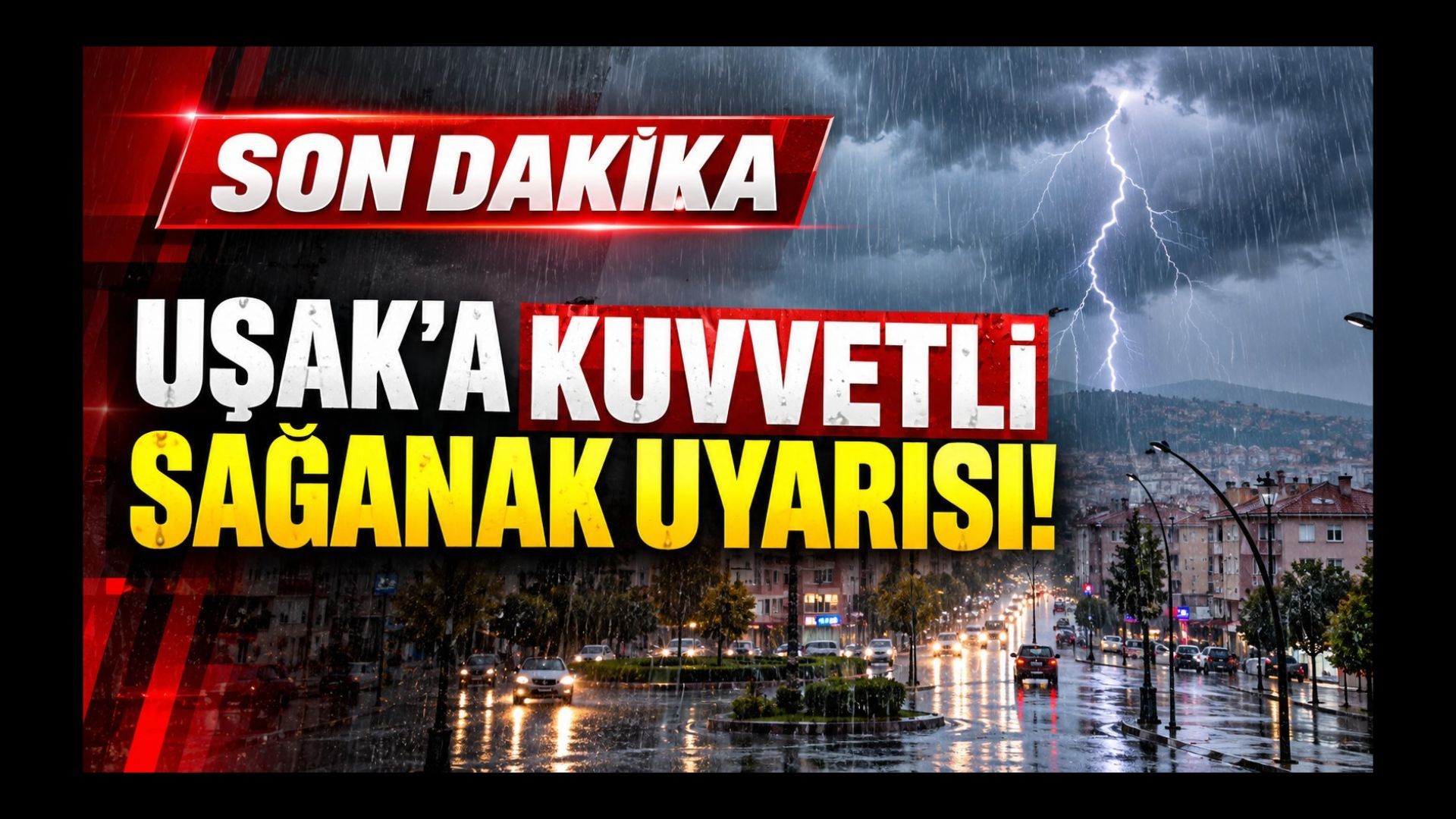 Uşak'a Kuvvetli Sağanak Uyarısı! Valilik Saat Vererek Duyurdu