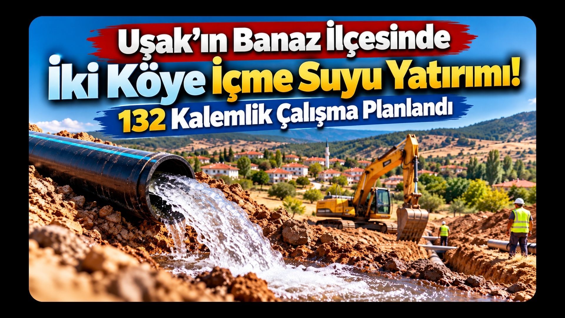 Uşak’ın Banaz İlçesinde İki Köye İçme Suyu Yatırımı! 132 Kalemlik Çalışma Planlandı