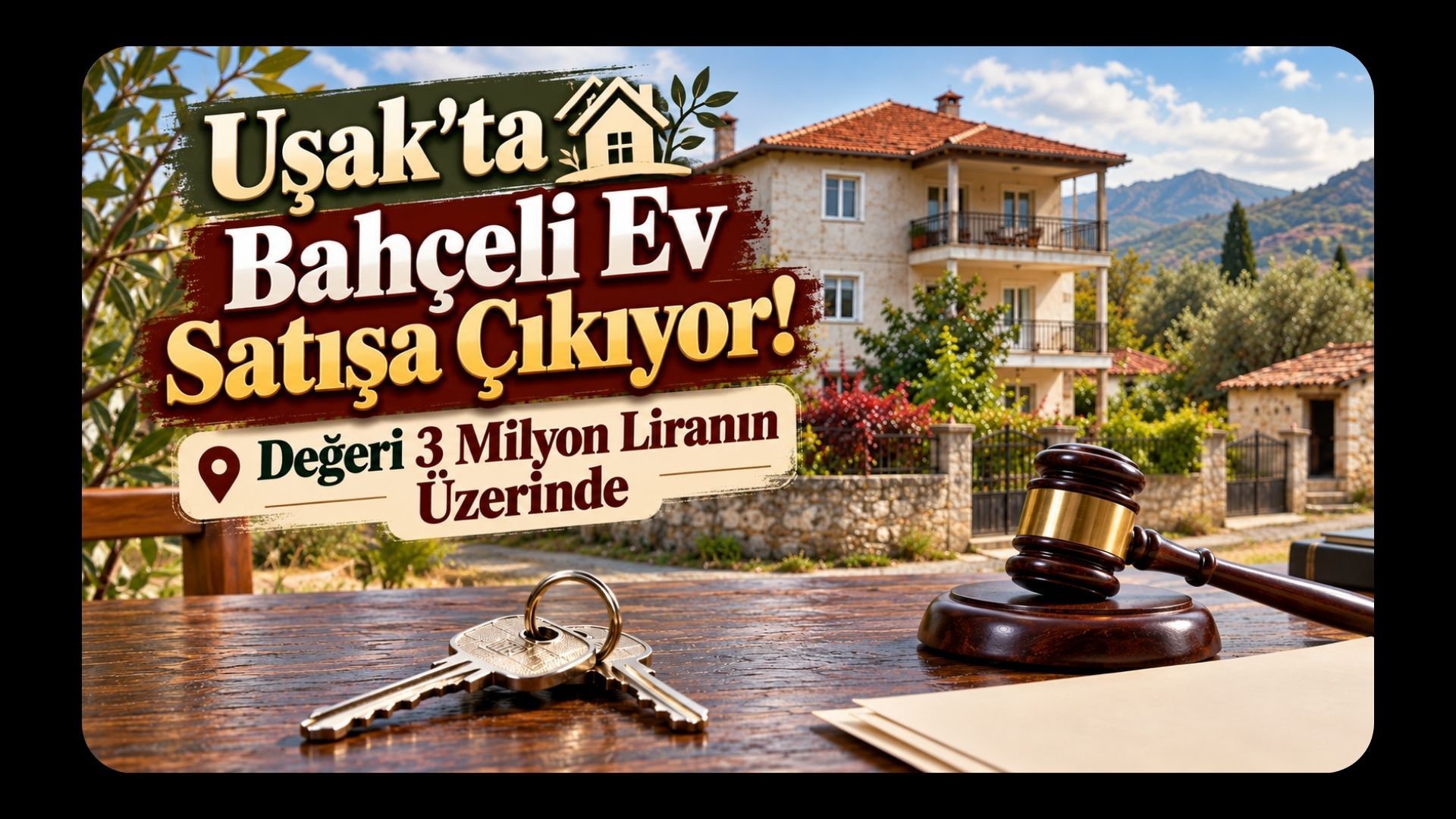 Uşak’ta Bahçeli Ev Satışa Çıkıyor! Değeri 3 Milyon Liranın Üzerinde